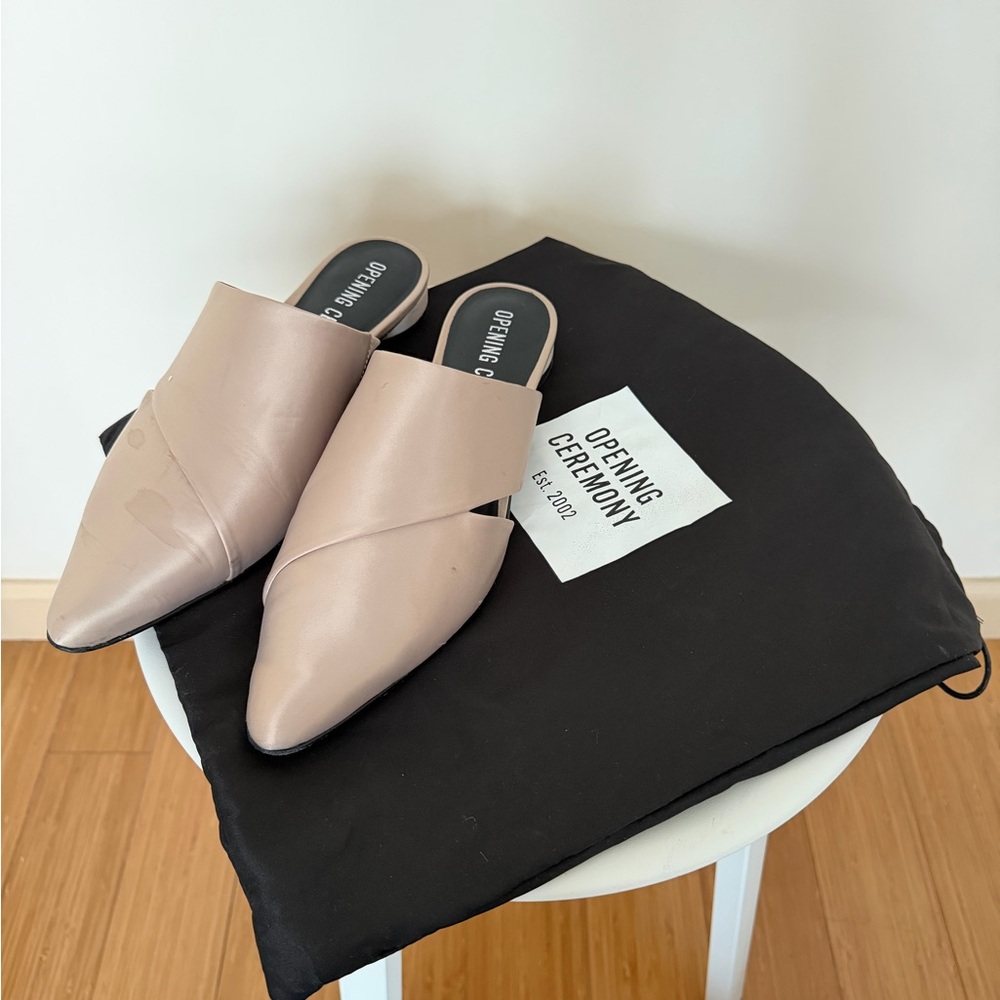 Opening Ceremony Women's Livre Satin Cream Mules